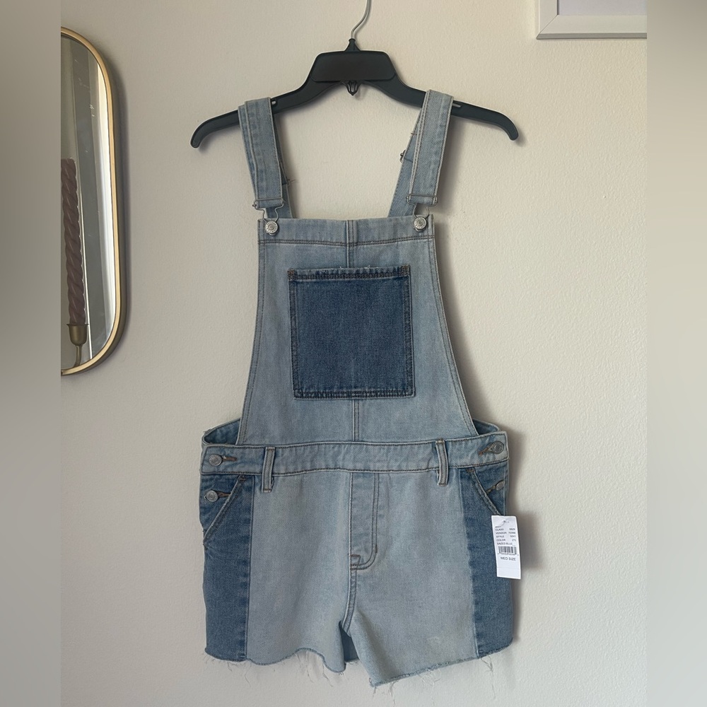 PACSUN Color Block Shortalls Overalls